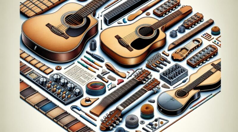 Lot De 6 Autocollants Pickguard Pour Guitare Acoustique - Protection Décorative Contre Les Rayures